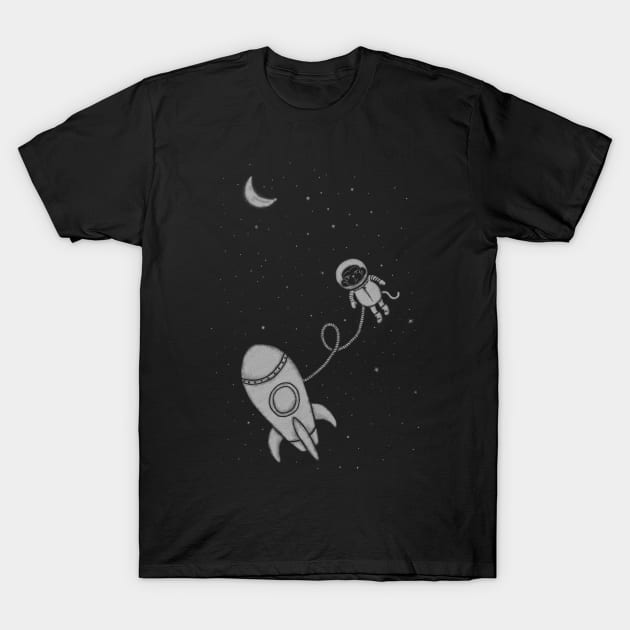 Monkey In Space T-Shirt by eriksandisatresa